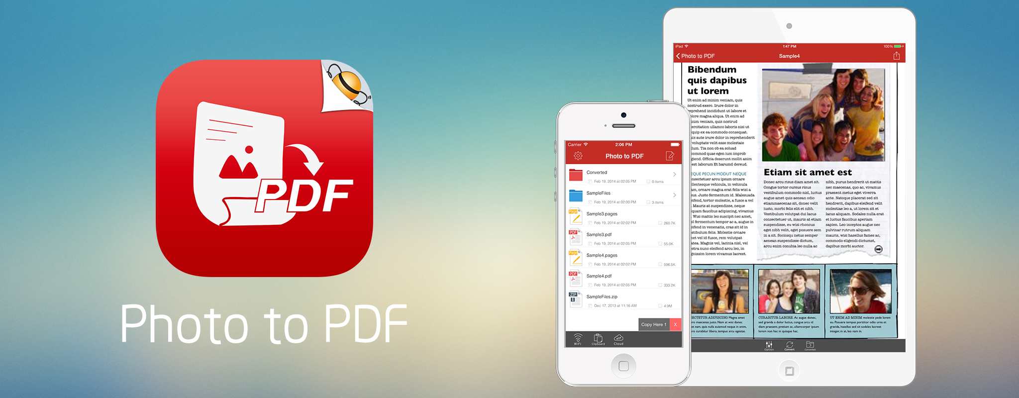 How to import photos to Photo to PDF app？