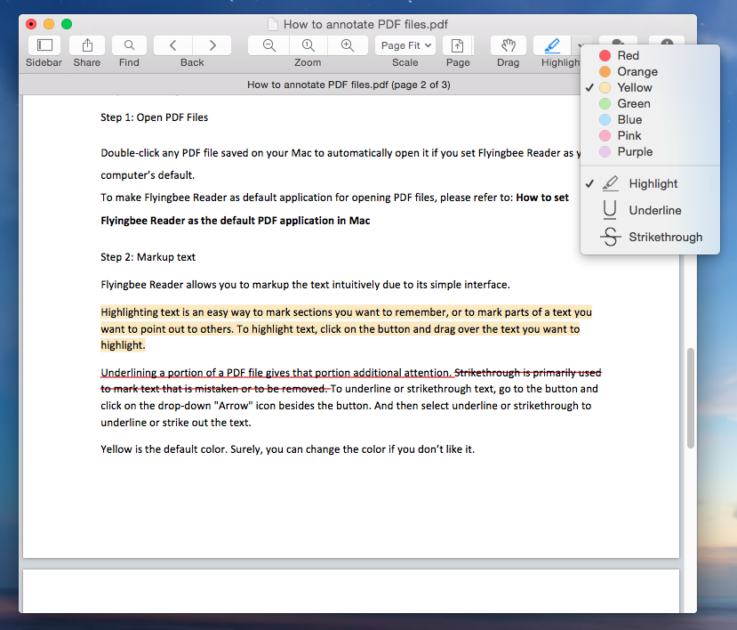 How to Annotate PDF files on Mac-Markup text