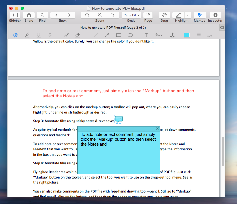 How to Annotate PDF files on Mac-Annotate files using sticky notes & text boxes 