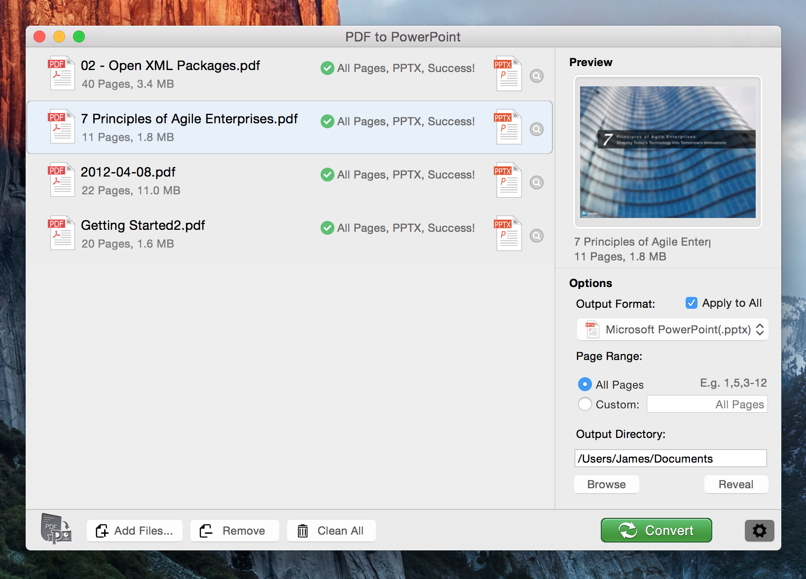 PDF to PowerPoint for Mac - Convert PDF files to Microsoft Office Powerpoint(.pptx)